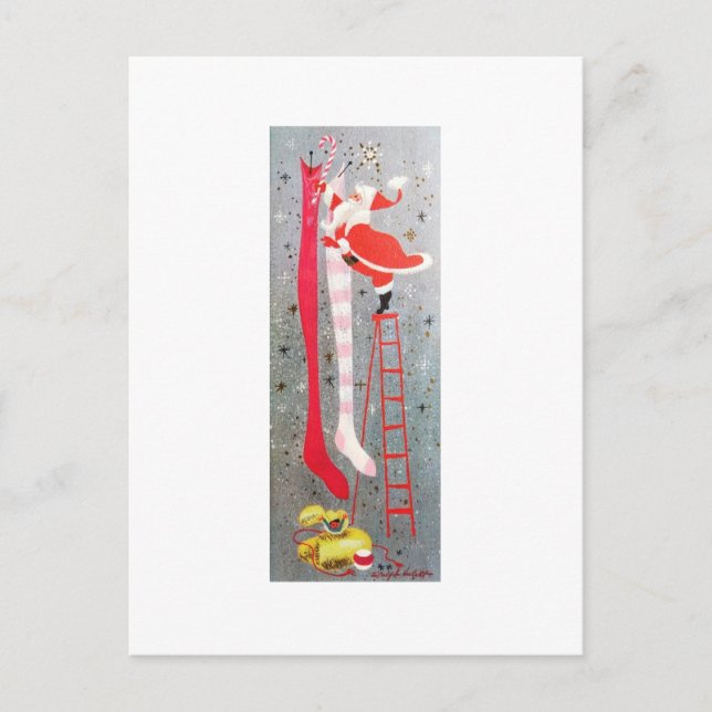 Schönes Vintages Mittelalter Feiertagspostkarte (Vorderseite)