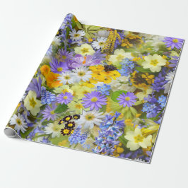 Schönes Vivid Blumendesign Geschenkpapier