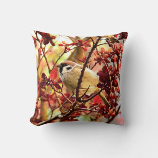 Schönes Vogelkissen - Inspirierte Naturdekoration Kissen