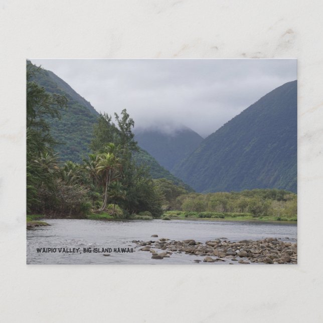 Schönes Waipio-Tal Postkarte (Vorderseite)