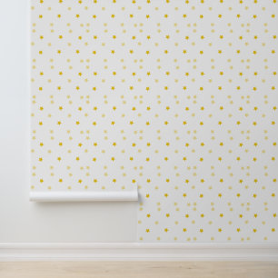 Schönes Wandpapier mit goldenen Sternen Tapete