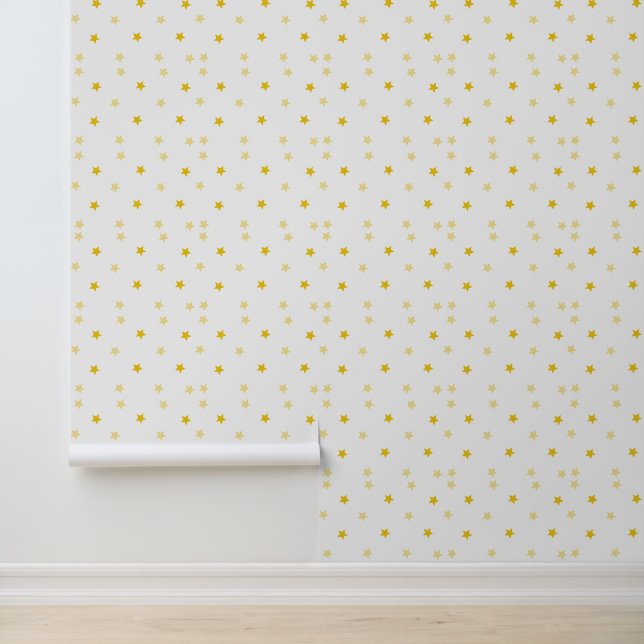 Schönes Wandpapier mit goldenen Sternen Tapete (Anwendung)