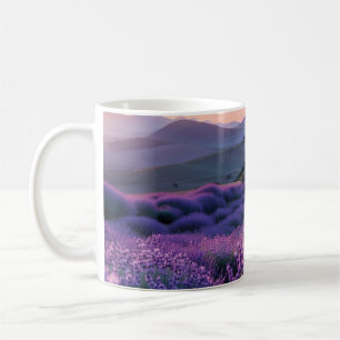 Schönes Waschfeld bei Sonnenuntergang Kaffeetasse