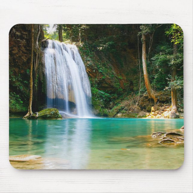 Schönes Wasserfall-Mausrad Mousepad (Vorne)