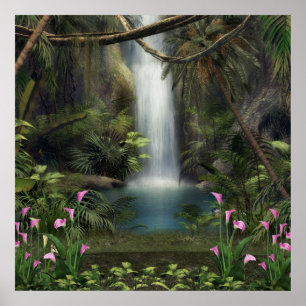 Schönes Wasserfall-Poster Poster