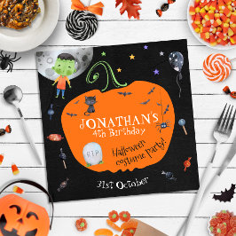 Schönes WasserfarbenHalloween Kids Kostüm Party Serviette