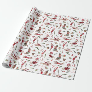 Schönes Wasserfarbenmuster der Weihnachtszeit-Dac Geschenkpapier