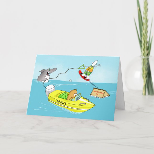 Schönes Wasserski Geburtstagskarte Karte (Vorderseite)