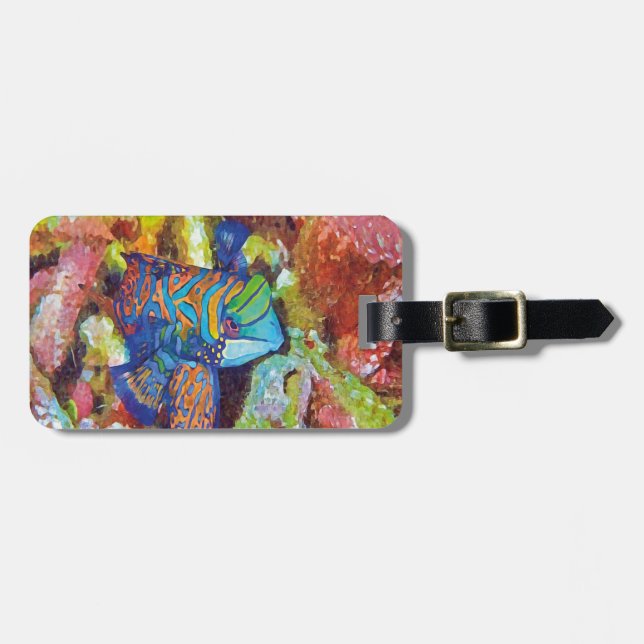 Schönes Watercolor-Design Gepäckanhänger (Vorderseite horizontal)