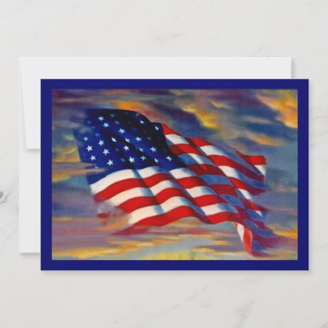 SCHÖNES WAVING FLAG PARTY INVITE ~ EZ2 CUSTOMIZE EINLADUNG (Vorderseite)