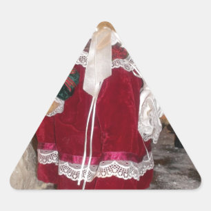 Schönes Weihnachten mit Liebe. Haben Sie einen sch Dreieckiger Aufkleber