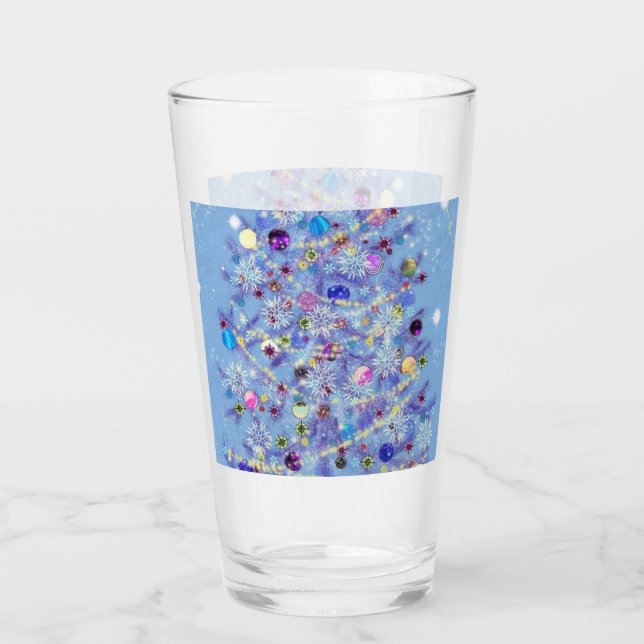 Schönes Weihnachtsbaumglas Glas (Vorderseite)