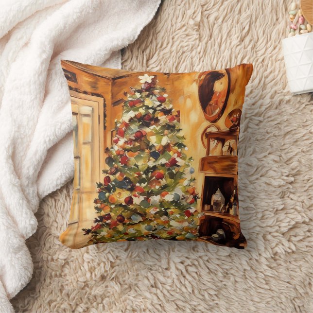 Schönes Weihnachtsbaumkissen Kissen (Decke)