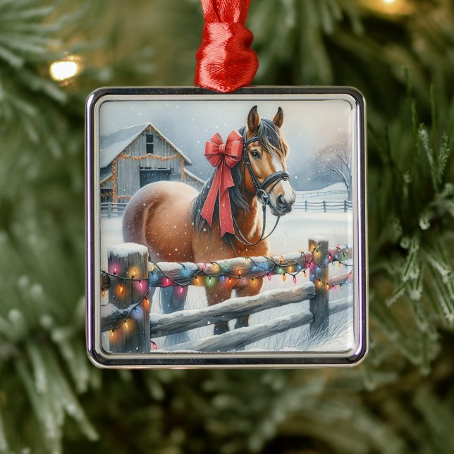 Schönes Weihnachtsfest Ornament Aus Metall (Baum)