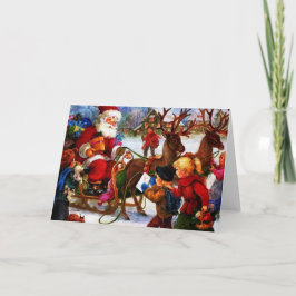 Schönes Weihnachtsgemälde Feiertagskarte