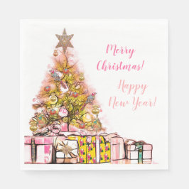 Schönes Weihnachtsjubiläum Party Pink Serviette