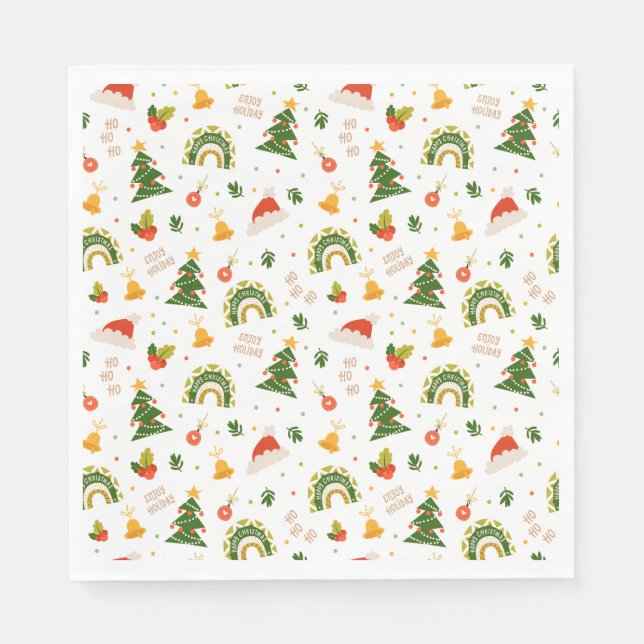 Schönes Weihnachtsmuster Serviette (Vorderseite)