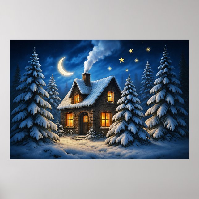 Schönes Weihnachtsposter Poster (Vorne)