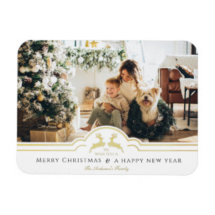 Schönes Weihnachtsrahmen Personalisiertes Foto Hol Magnet