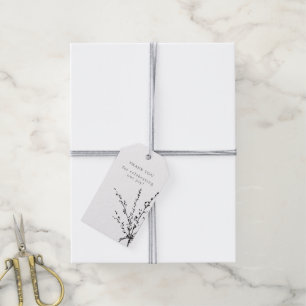 Schönes Weiß und Schwarz Minimalistisch Geschenkanhänger