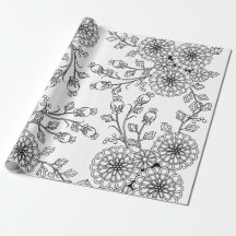 Schönes weißes Blumenfarbton-Papier des Schwarz-|