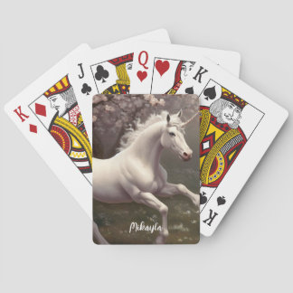 Schönes Weißes Einhorn Spielkarten