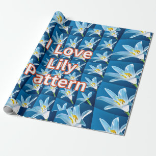 Schönes weißes Lilienmuster Geschenkpapier