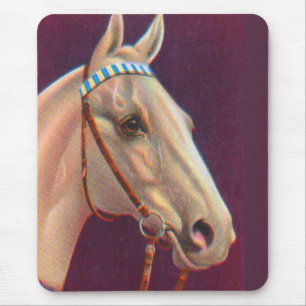 schönes weißes Pferd Mousepad