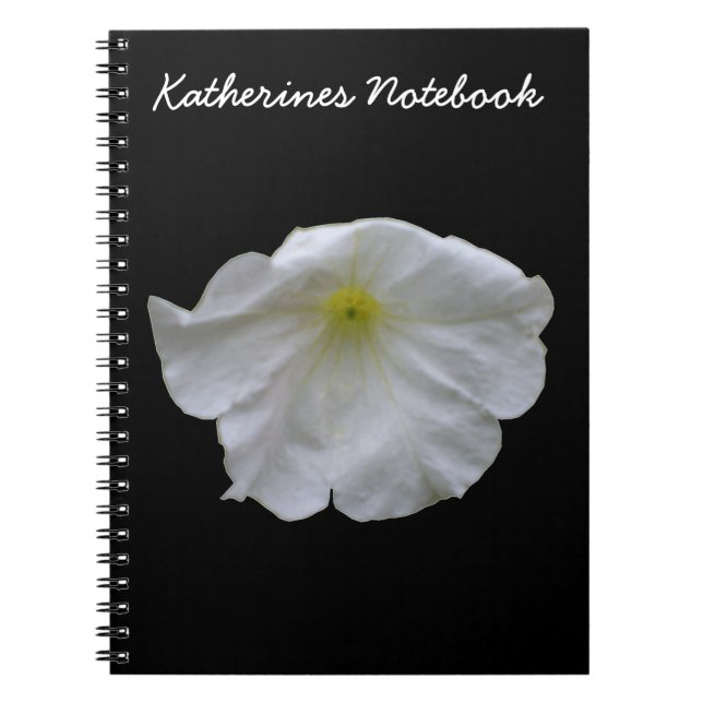 Schönes White Petunia Notebook Notizblock (Vorderseite)