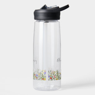 Schönes Wildblumen-Monogramm-Blumen-Wasserflasche Trinkflasche