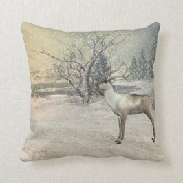 Schönes Winterrotwildkissen Kissen