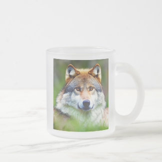 Schönes Wolfskopfbild Mattglastasse