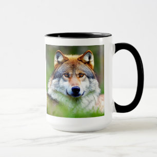 Schönes Wolfskopfbild Tasse