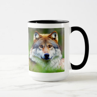 Schönes Wolfskopfbild Tasse