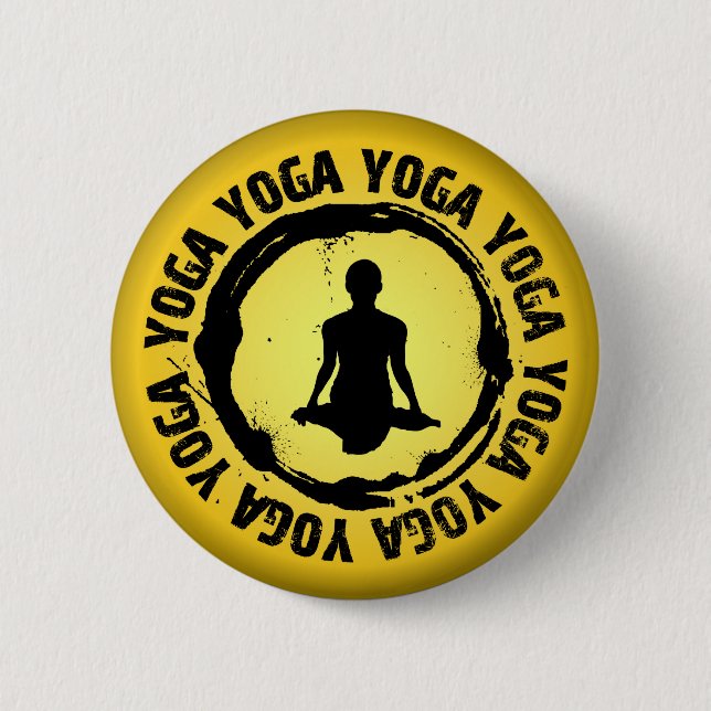 Schönes Yoga-Siegel Button (Vorderseite)