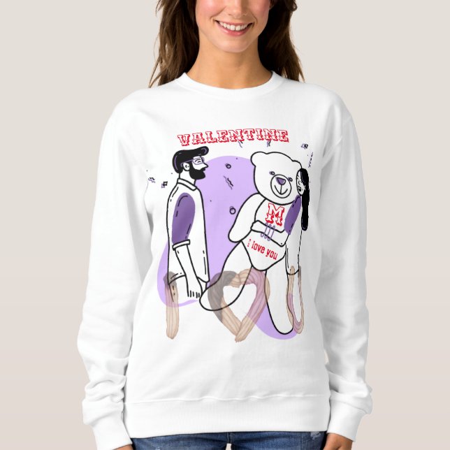 Schönes Zazzer-T - Shirt-Design für Valentine's Da Sweatshirt (Vorderseite)