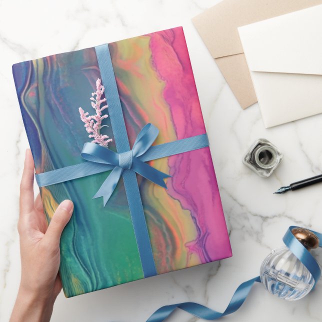 Schönes zeitgenössisches künstlerisches Sparkling  Geschenkpapier (Schenken)