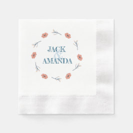 Schönes zeitloses Blumendekor Napkins Serviette