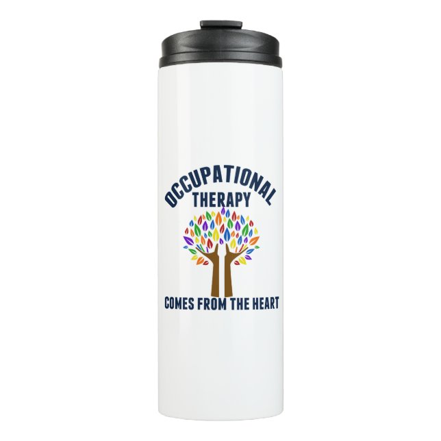 Schönes Zitat zur Arbeitstherapie Thermosbecher (Vorderseite)