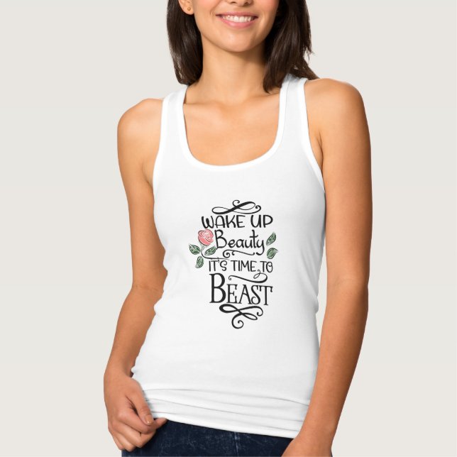 Schönheit/Biest-Fitness-Quote T - Shirt (Vorderseite)