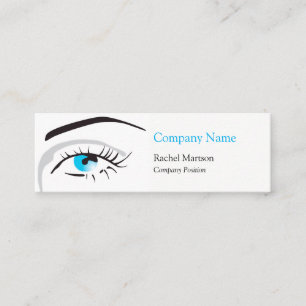 Schönheit Blaues Auge und Wimpern Mini Visitenkarte