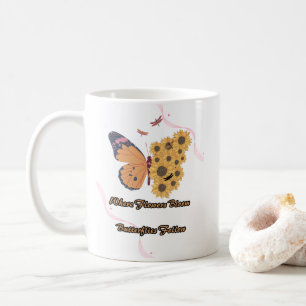 Schönheit der Natur: Wo Blumen blühen und Schmette Kaffeetasse