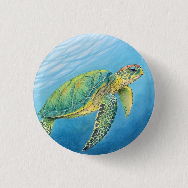 Schönheit der Schildkröte Button (Vorderseite)