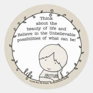 Schönheit des Lebens Runder Aufkleber