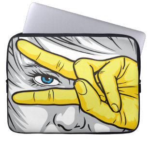 Schönheit durch Gesichter, Hände und Augen einfang Laptopschutzhülle