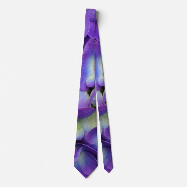 Schönheit einer blauen Hydrangea Neck Tie Krawatte (Vorderseite)