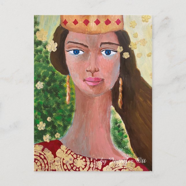 Schönheit einer Königin Postkarte (Vorderseite)