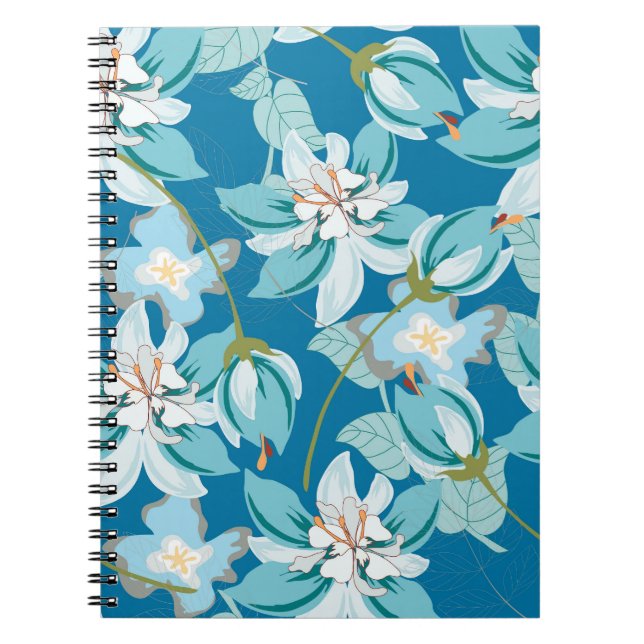 Schönheit eines Retro-Blumenmotivs in schöner Deko Notizblock (Vorderseite)