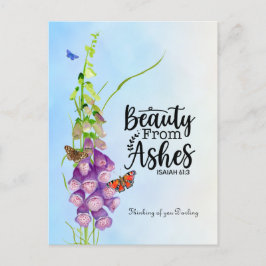 Schönheit für Asche - Isaiah 61: 3 Postkarte