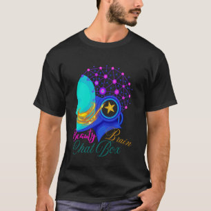 Schönheit Gehirn Und Chat Box AI Mit Wissenschaft T-Shirt